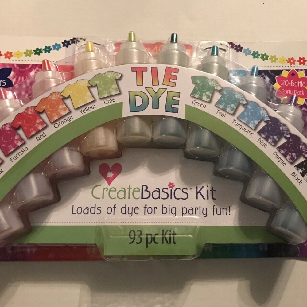 Create Basics 93 pc Tie Dye Kit 20 Bottles New